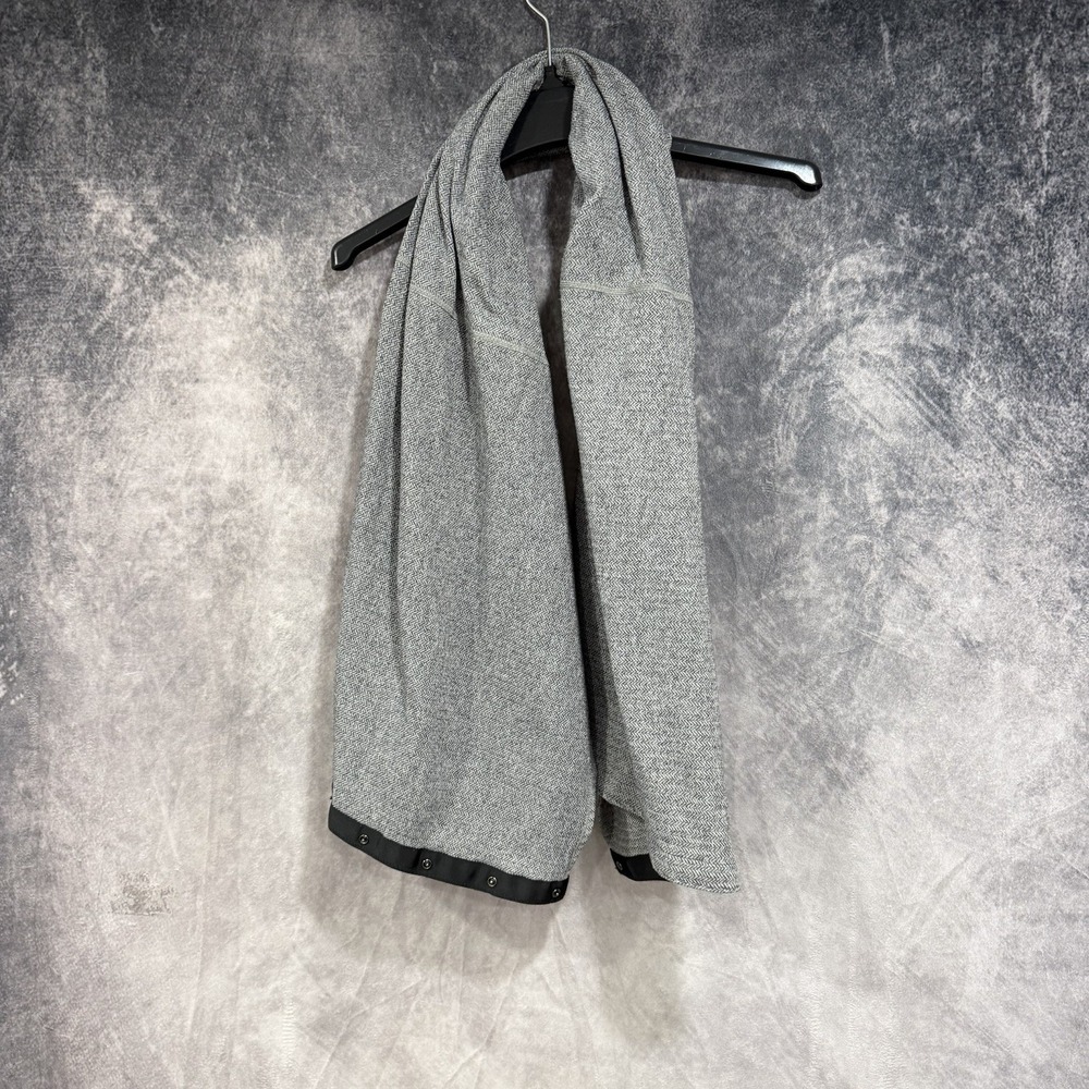 Lululemon Vinyasa Scarf Heathered Gray Multi Wrap Athletic Snap Button OS